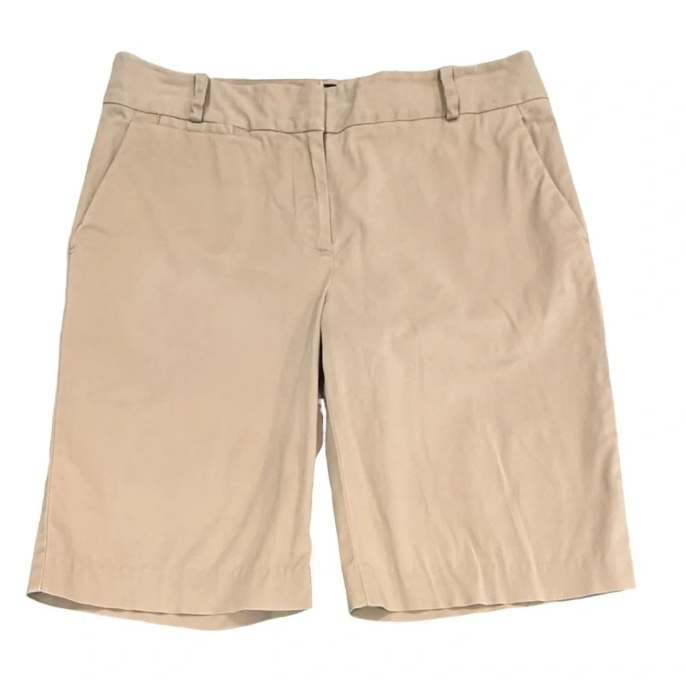 The Perfect Short Size 6 Light Khaki Stretch 10.5” Chino Bermuda Shorts - Picture 2 of 7